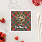 Serviette En Papier Clan MacPherson Crest sur Tartan (En situation)