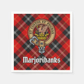 Serviette En Papier Clan Marjoribanks crête sur Tartan (Devant)