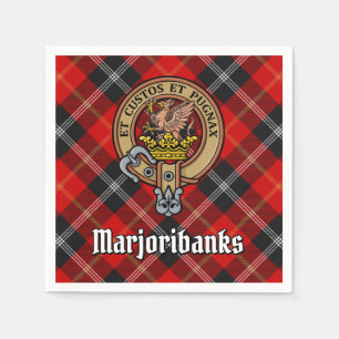 Serviette En Papier Clan Marjoribanks crête sur Tartan