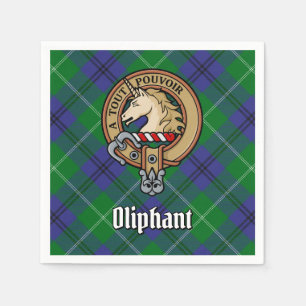 Serviette En Papier Clan Oliphant Crest sur Tartan