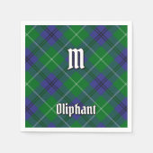 Serviette En Papier Clan Oliphant Tartan Napkins (Devant)