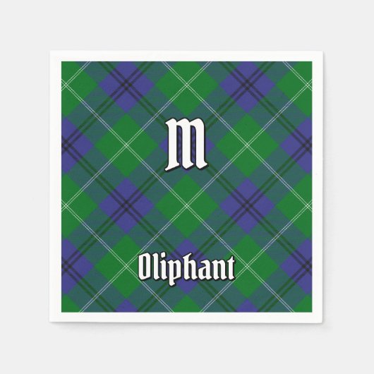 Serviette En Papier Clan Oliphant Tartan Napkins (Devant)