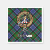 Serviette En Papier Clan Paterson Crest sur Tartan (Devant)