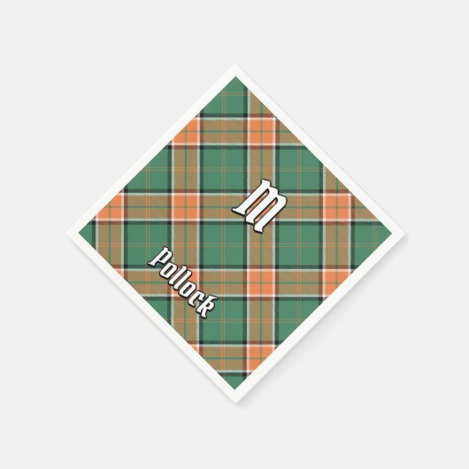 Serviette En Papier Clan Pollock Tartan Napkins (Coin)