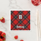 Serviette En Papier Clan Ramsay Red Tartan (En situation)