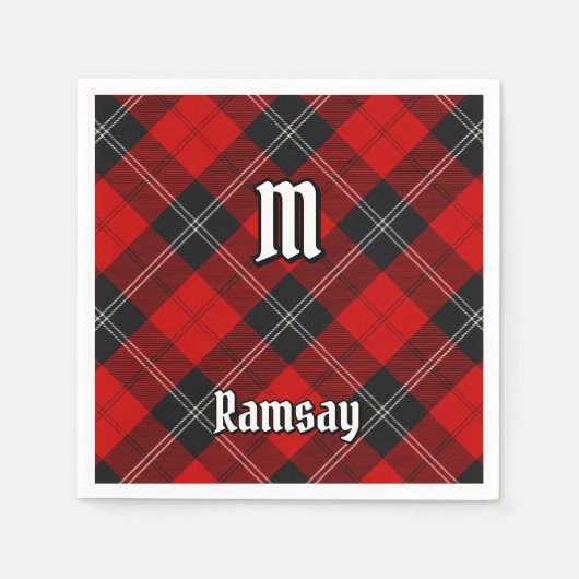 Serviette En Papier Clan Ramsay Red Tartan (Devant)