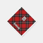 Serviette En Papier Clan Ramsay Red Tartan (Coin)