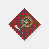 Serviette En Papier Clan Robertson Crest sur Tartan (Coin)