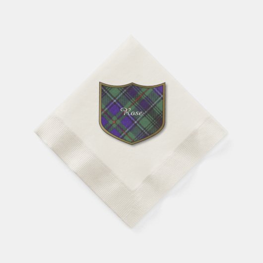 Serviette En Papier Clan rose Plaid écossais tartan (Coin)
