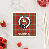 Serviette En Papier Clan Scott Crest Badge et Tartan (En situation)