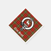 Serviette En Papier Clan Scott Crest Badge et Tartan (Coin)