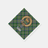 Serviette En Papier Clan Scott Crest sur Green Tartan (Coin)