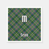 Serviette En Papier Clan Scott Green Tartan Napkins (Devant)