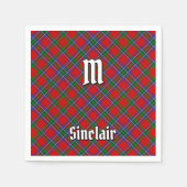 Serviette En Papier Clan Sinclair Tartan (Devant)