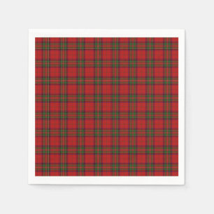 Serviette En Papier Clan Stewart Royal Scottish Tartan Plaid Motif
