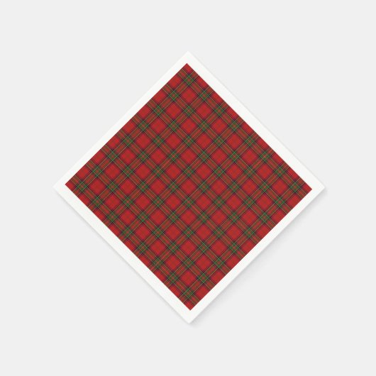 Serviette En Papier Clan Stewart Royal Scottish Tartan Plaid Motif (Coin)
