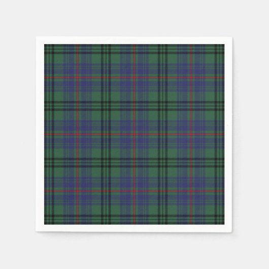 Serviette En Papier Clan Walker Tartan (Devant)
