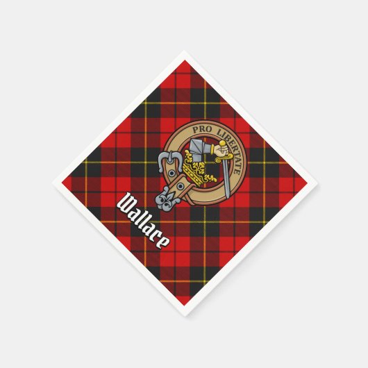 Serviette En Papier Clan Wallace Crest sur Tartan (Coin)