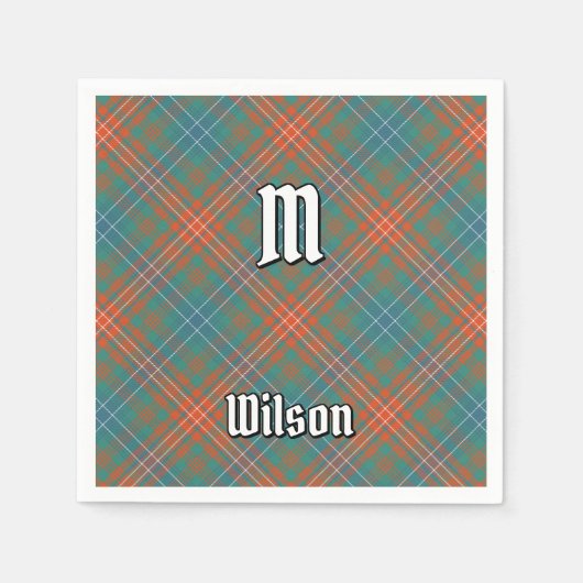 Serviette En Papier Clan Wilson Ancienne Tartan (Devant)
