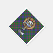 Serviette En Papier Clan Wood Crest sur Tartan (Coin)