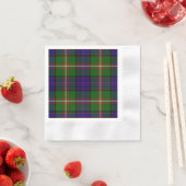 Serviette En Papier Clanranald tartan bleu vert plaid (En situation)