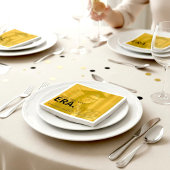 Serviette En Papier Class of 2026 Golden Photo