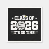 Serviette En Papier Class of 2026 Volleyball Graduation It’s Go Time (Devant)