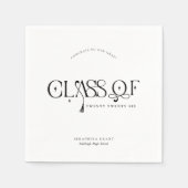 Serviette En Papier Class Of | Modern Personalized Graduation Party (Devant)