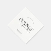 Serviette En Papier Class Of | Modern Personalized Graduation Party (Coin)
