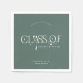Serviette En Papier Class Of | Modern Personalized Graduation Party (Devant)