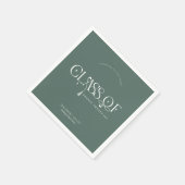 Serviette En Papier Class Of | Modern Personalized Graduation Party (Coin)