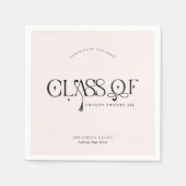 Serviette En Papier Class Of | Modern Personalized Graduation Party (Devant)