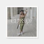 Serviette En Papier Class Of | Modern Personalized Graduation Photo (Devant)