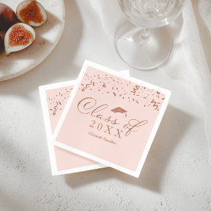 Serviette En Papier Classe 2021 Or rose Feuille de papier cartonné ros