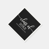 Serviette En Papier Classe 2026 Calligraphie Classique Simple Chic (Coin)