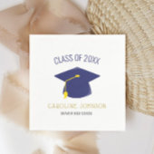 Serviette En Papier Classe bleue Casquette & serviettes de fin d'étude