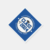 Serviette En Papier Classe Bleue Élégante de 2024 Graduation Party (Coin)