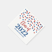 Serviette En Papier Classe Blue Red Confetti de 2022 (Coin)
