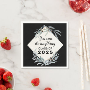 Serviette En Papier Classe botanique élégante de 2025 Graduation Party