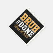 Serviette En Papier Classe Bruh Terminée De 2025 Diplômé (Coin)