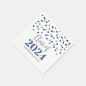 Serviette En Papier Classe Confetti Bleu Argent de 2024 serviettes (Coin)