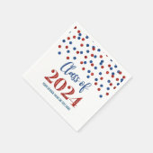Serviette En Papier Classe Confetti Bleu Rouge de 2024 serviettes (Coin)