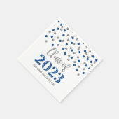 Serviette En Papier Classe Confetti en argent bleu de 2023 (Coin)