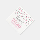 Serviette En Papier Classe Confetti en Argent Rose de 2020 (Coin)