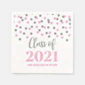 Serviette En Papier Classe Confetti en Argent Rose de 2021 (Devant)