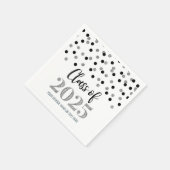 Serviette En Papier Classe Confetti Noir Argent de 2025 serviettes (Coin)