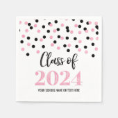 Serviette En Papier Classe Confetti Noir Rose de 2024 serviettes (Devant)