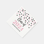 Serviette En Papier Classe Confetti Noir Rose de 2024 serviettes (Coin)