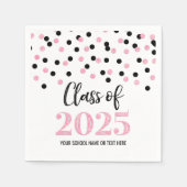 Serviette En Papier Classe Confetti Noir Rose de 2025 serviettes (Devant)