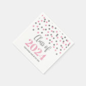 Serviette En Papier Classe Confetti Rose Argent de 2024 Napkins (Coin)